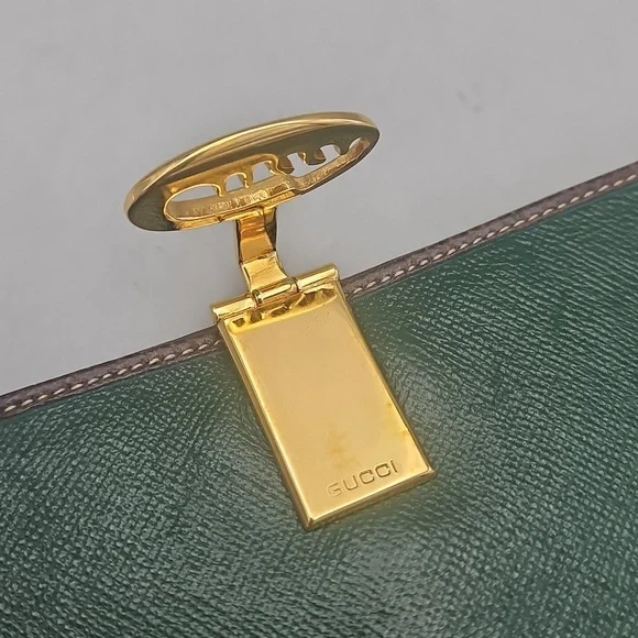 GUCCI - Old Gucci Bifold Long Wallet in Brown & Tan - Vintage Monogram Logo - Picture 14 of 16